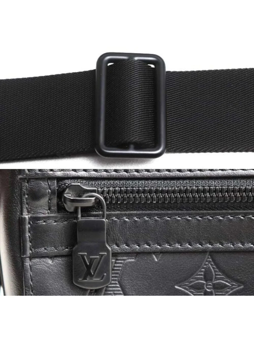 Louis Vuitton Sprinter Messenger Shoulder Bag Monogram Shadow Black